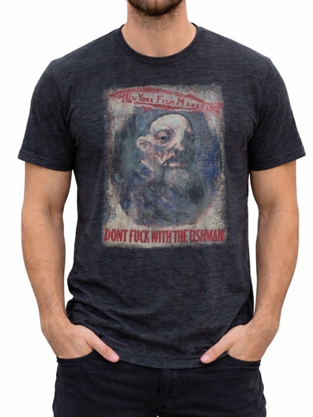 Joel Harlow designs "Don't F*ck the Fisherman" deep fray lightweight men's Tee